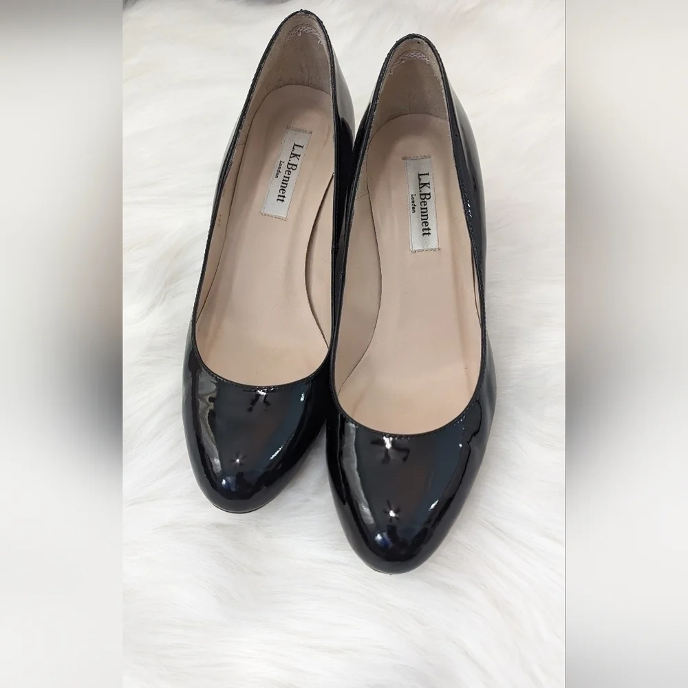LK Bennett London Black  Wedge Size 36 1/2